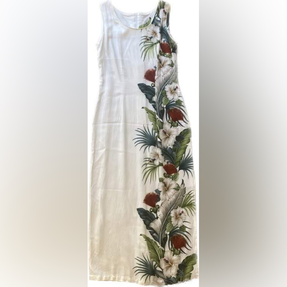 Hawaii flower slit flower dress